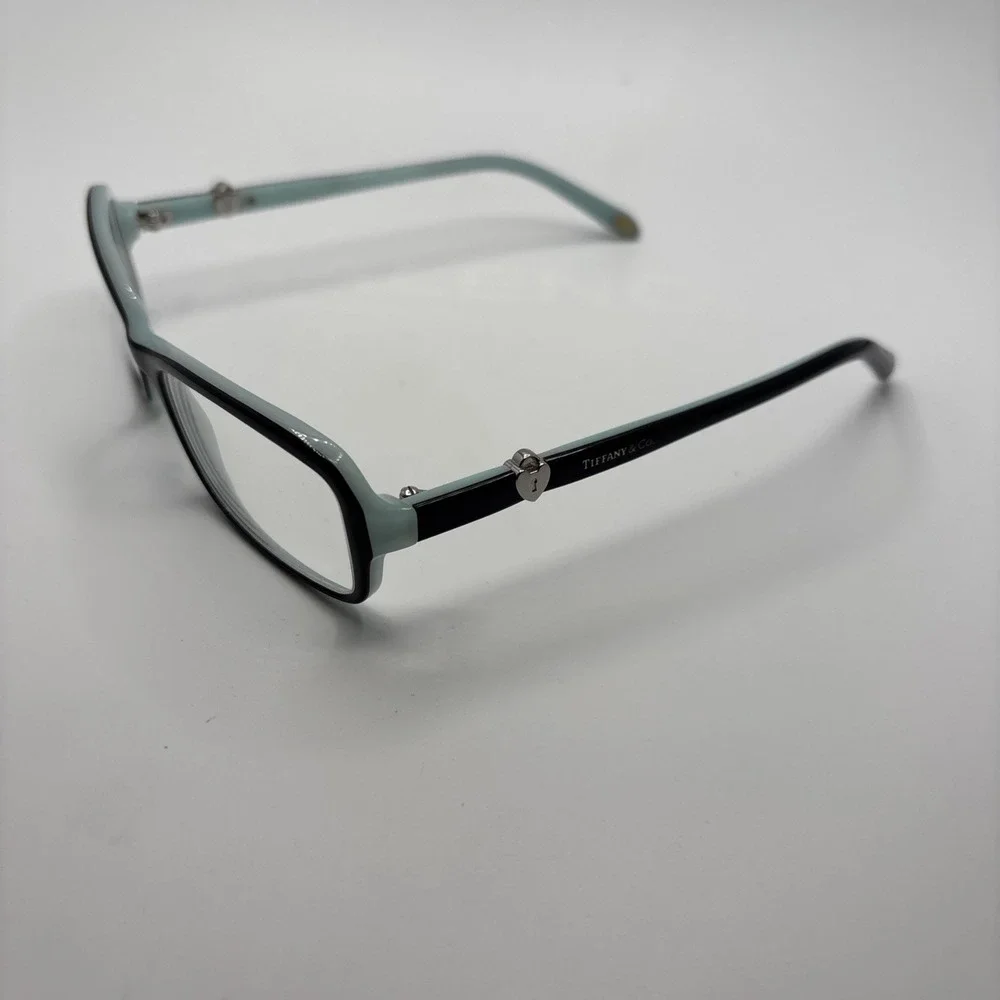 Tiffany & Co TF 2061 8055 Square Black Blue Lock Eyeglasses Frame 52-16-135 #213